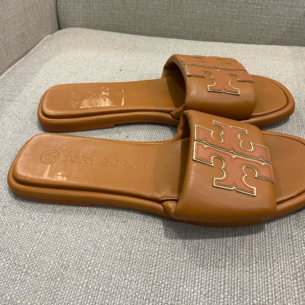 Tory Burch Double T Strap Sport Slide Sandal Size 9 - Picture 3 of 7